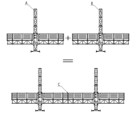 Plataforma de trabalho de escalada do mastro de Confortable para a altura de funcionamento 100 m